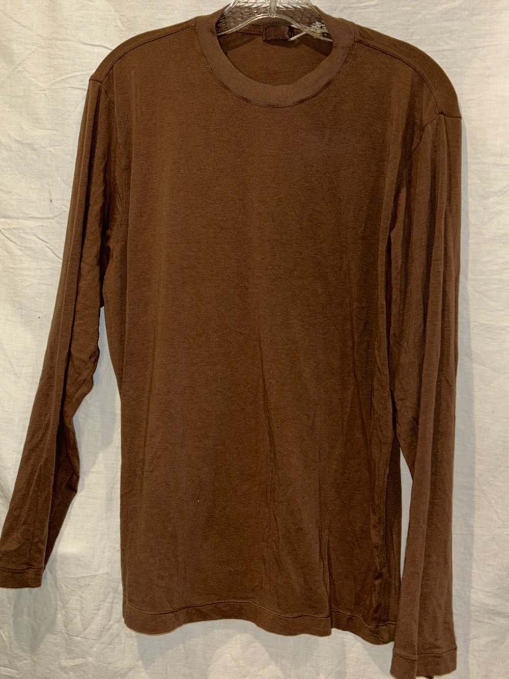 skims chocolate brown long sleeved t-shirt top M